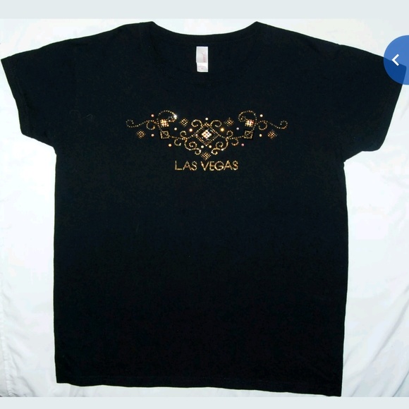 Black Las Vegas Swarovski Crystal Shirt - Picture 1 of 3